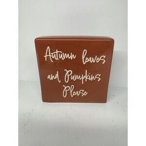 Ceramic 5x5 Orange 3-D Fall Autumn Halloween Autumn Leaves Pumpkin Decor Tiles